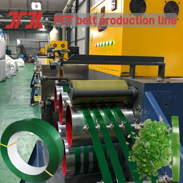 China Advanced Technology Neat Winding PET Strap Extrusion Line with 9-32MM width factory