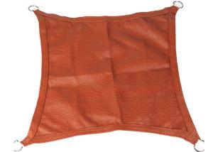China Dark Red 16'X16' Square Sun Shade Sail Fabric With 90% Shading Rate factory