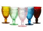Hotel Leakageless 9cm 300ml Solid Colored Crystal Wine Glasses Solid Red, Lead