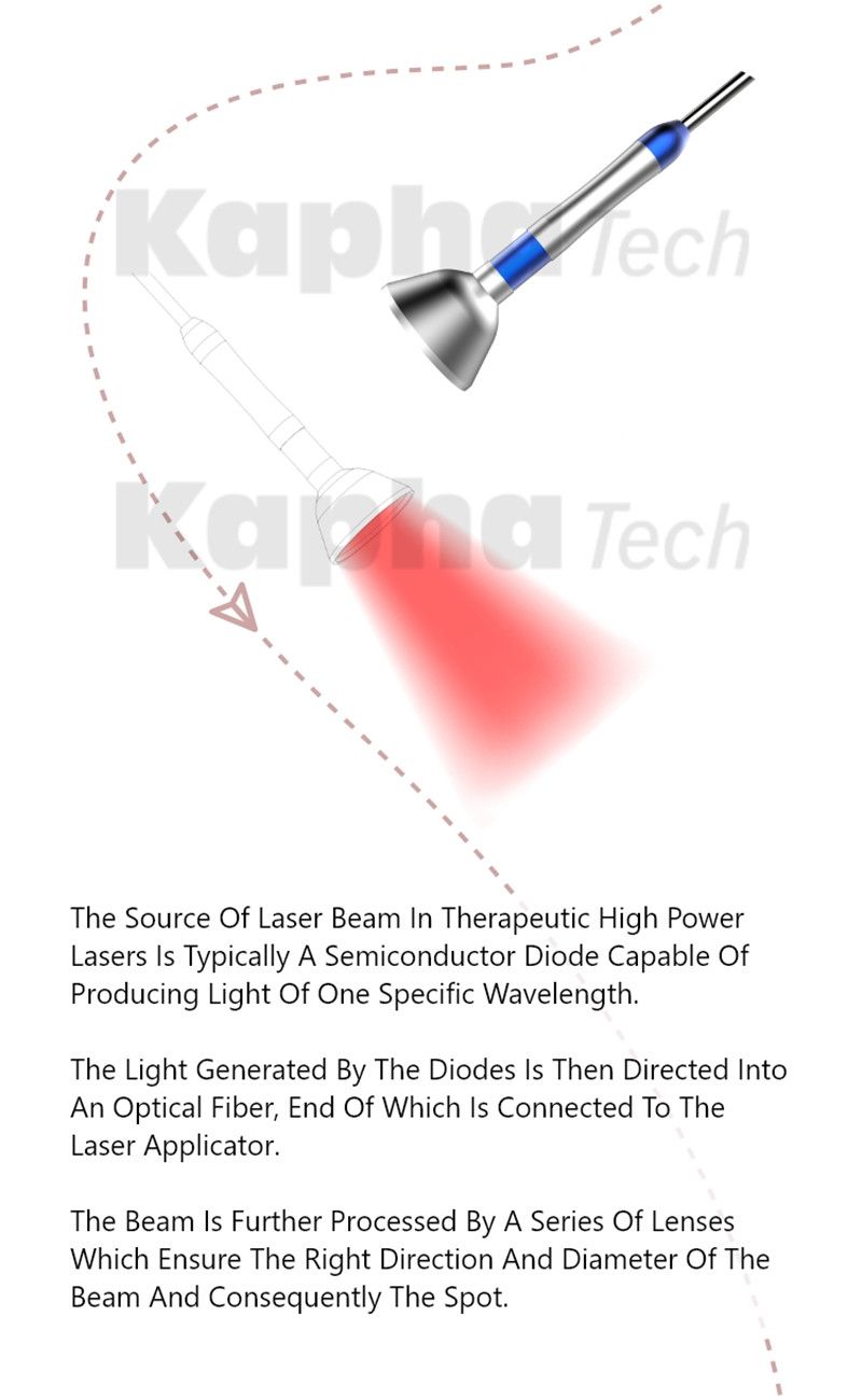High Power Laser Therapy Machine 1064Nm Penetrate Deeper Tssue 980Nm Relieves Muscles