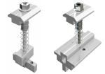 Photovoltaic Mounting Solar Module Clamps , Aluminum PV Solar Panel Mid Clamps