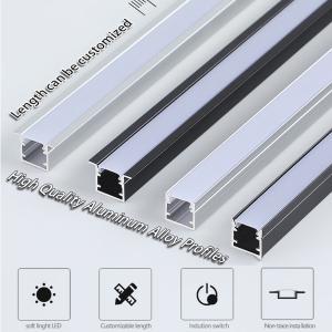 China RGB Color Temp Linear Light Embedded Black LED Gypsum Ceiling Light Trough for Living Room factory