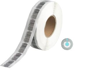 China EAS rf retail eas security soft label soft tag 8.2mhz sticker to protect goods factory