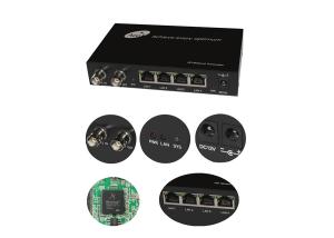 China 10/100Mbps Ethernet Over Coaxial Converter , 95Mbps POE To BNC Converter factory
