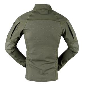 China Outdoor Knitted Green Long Sleeve Sports Uniform with Anti-Static and Seamless Fusing factory