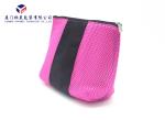 Triangle Side View Zippered Cosmetic Bag Fabric Ladies Makeup Bag Light Weight
