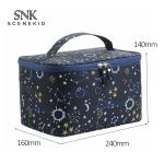 Large Capacity Printed Nylon Cosmetic Makeup Organizer Bag With Handle