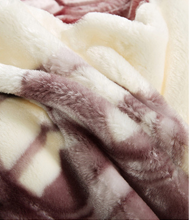 Comfortable Winter Thickened Raschel Blanket Super Soft Double Layer for Home Textile
