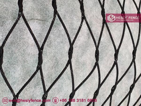 China Black Color Anodized Wire Cable Mesh With Ferrule | China ISO certificated Company factory