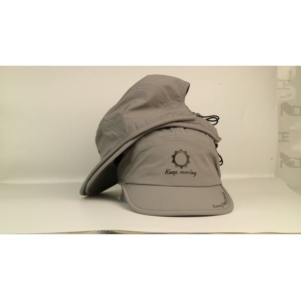 China Rubber Printing 5 Panel Plastic Buckle Camp Hats Quick Dry factory