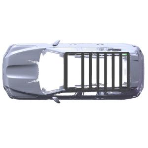 China 4x4 Vehicle Exterior Accessories Aluminum Roof Rack with High- and Powder Coating Surface factory