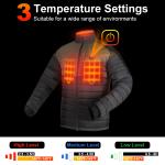 Custom Heating Zones USB Electric Heated Fleece Jacket Winter 5v 7.4v