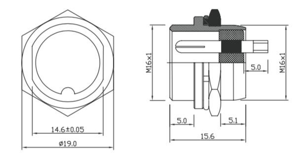 16mm Din Aviation Wire Connectors