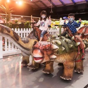 China Simulation Electric Brachiosaurus Walking Animatronic Dinosaur Ride for Kids on sale