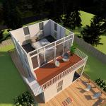 3 Rooms Premade House Prefabricated With Living Room And Bathroom Villas Prefab