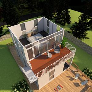 China BOX SPACE Light Steel Frame Easy Delivery Detachable Cheap Ready To Ship Prefabricated Container House factory