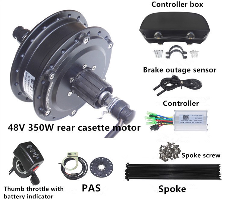 351W - 500W Electric Bike Kit With Brake Sensor No Rim Or Battery