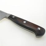 Santoku Damascus Kitchen Knives , Red Pakka Wood Handle Japanese Cooking Knives