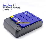Soshine S1-Max 4 slots 18650 Li-ion battery charger, battery charger for lithium