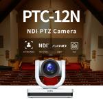 PTC-12N NDI HX2 PoE HD-MI 3G-SDI 1080P60 HD IP Broadcasting PTZ Camera for Live