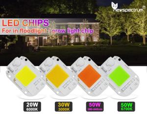 China Thermal Resistance 50w Cob Led Chip 50HZ For Spotlight Floodlight factory