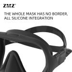 Single Lens Scuba Snorkel Mask Diving Goggles Black White Purple