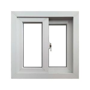 China PVC Plastic UPVC Double Glass Horizontal Slide Window factory