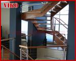 Steel Cable Stair VK74SC Treed Beech Handrail 304 Stainless Steel Aluminum