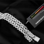 16 Inches Hip Hop Jewelry 18K Miami 925 Sterling Silver Moissanite Tennis Chain
