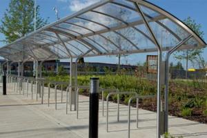 China Durable Stainless Steel Bus Stop Low Power Consumption Various Material Panel Available factory