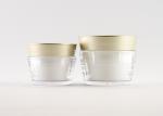 Double Wall Empty Cosmetic Jar Thick Wall With Disc Gold Color 30ml 50ml