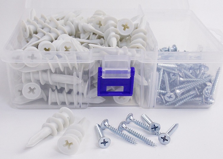 Iso Certified Plastic Wall Anchors White For Drywall
