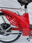 48V 350W Rear Hub Electric Bicycle 24 Inch Single Speed E Bike With LCD Display