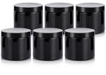 500ml Black Plastic Screw Cap Jars For Food Cosmetic Cream