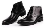 Full Grain Leathe Mens Ankle Boots Round Toe Brown / Black Army Style Boots