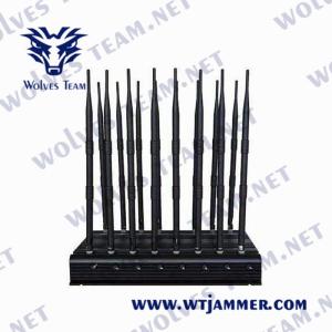 China CDMA 35W Remote Control Signal Jammer GPS Lojack 16 Antennas factory