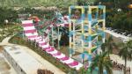 Giant Aqua Park Equipment Exciting Swwiming Pool Fiberglass Waterslides For Kids