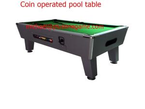 China Manufacturer Coin Operated Pool Table 8' Wood Pay Pool Table with Wool Felt playing court factory
