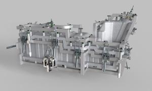 China 500L Fuel Plastic Tank Mold , Full Framework Heavy Clamps Rotomolding Molds factory