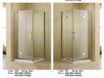 Rectangle Folding Frameless Glass Shower Enclosures With Stainless Steel Hinges