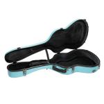41 Inch Fiberglass Acoustic Guitar Hard Case With Backpack Straps Blue Silk