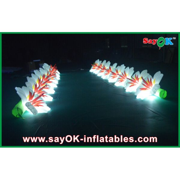 Durable Inflatable Flowers Wedding With Changing Led Lights Custom Design