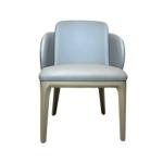 Low Wingback Armrest Hotel Dining Chair Indoor Furniture Solid Wood