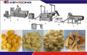 China 100kg/H Fried Crispy Bugles Snack Food Extruder Machine , Extrusion Snacks Food Machinery factory