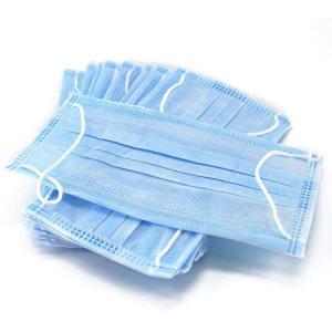 China Blue White Personal Disposable Protective Mask 3 Ply Face Mask Earloop factory