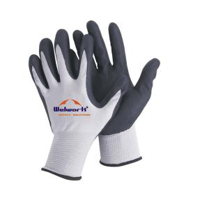 China S-XXL Sizes 13G Black Nitrile Foam Coated Safety Working Gloves Durable and Seamless factory
