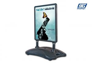 China Round Corner Poster Display Stands ,  Water Filled Base Poster Presentation Stands on sale