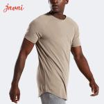Cotton Blend Mens Muscle T Shirt Tight Fitting Muscle Short Sleeve Men'S T