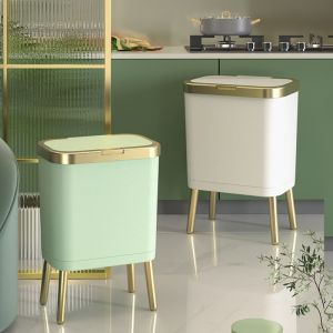 Popular Nordic Rectangular Trash Can Waste Bins Dustbin Kitchen Trash Can