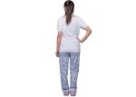 Fancy Ladies Summer Pyjamas , Women'S Sleepwear Short Sleeve Top And Long Pant
